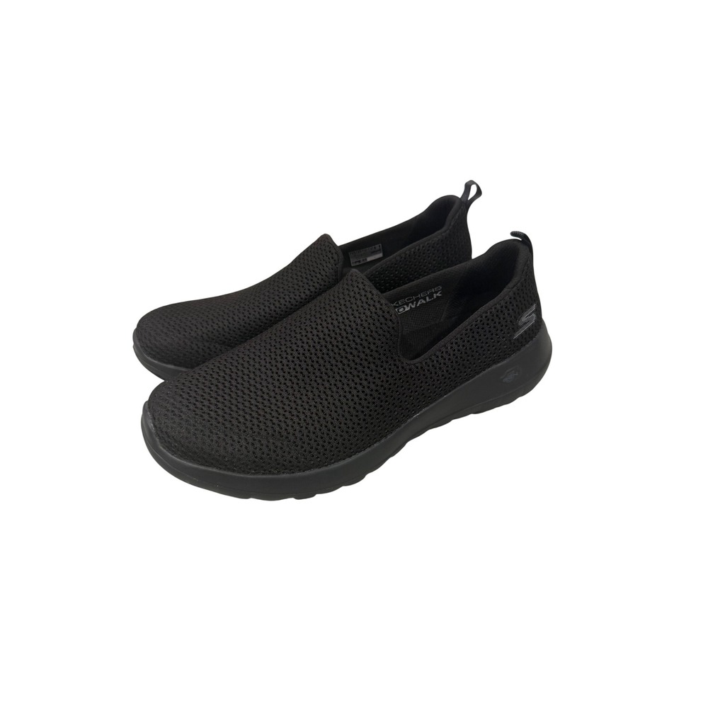Skechers Goga Max Joy Black Mesh Slip On Walking Shoes Womens 8.5